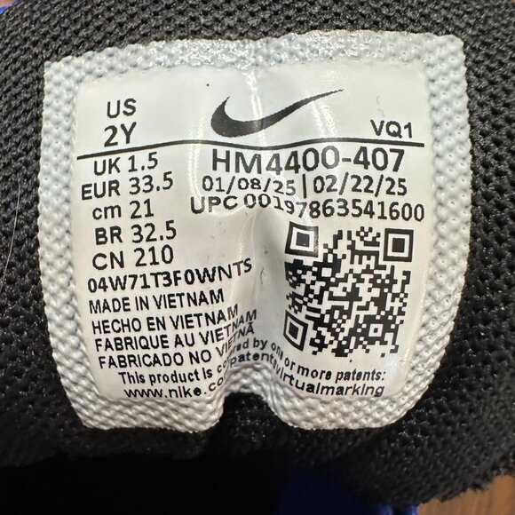 Nike Sneakers Youth Big Kids 2 Blue Cosmic Runner Hook & Loop HM4400-407 - Picture 8 of 8